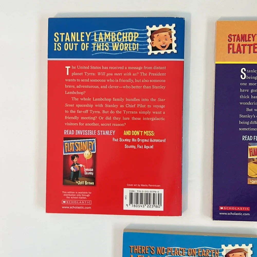 Kids Flat Stanley Book Bundle: Stanley, Flat Again!, In Space!, Ninja Surprise